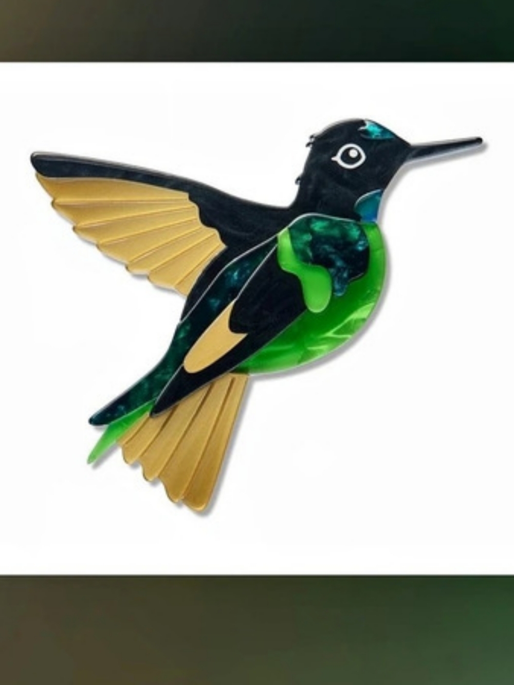 Erstwilder Dusky Starfrontlet Brooch Hummingbird Brooch